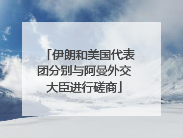 伊朗和美国代表团分别与阿曼外交大臣进行磋商