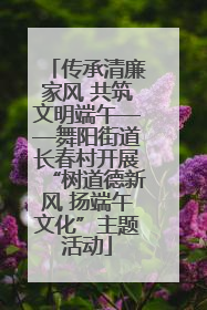 传承清廉家风 共筑文明端午——舞阳街道长春村开展“树道德新风 扬端午文化”主题活动