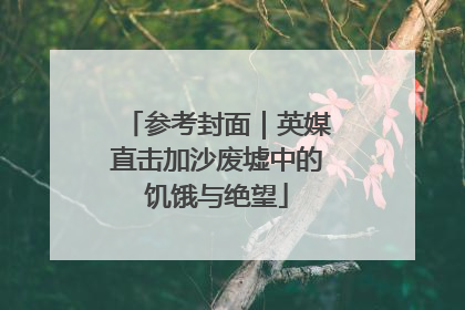 参考封面｜英媒直击加沙废墟中的饥饿与绝望