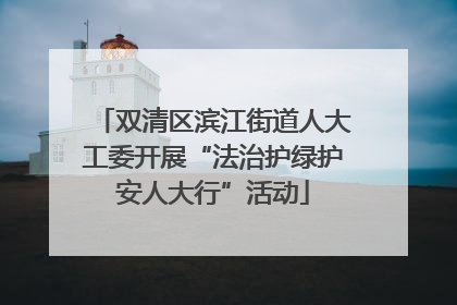 双清区滨江街道人大工委开展“法治护绿护安人大行”活动
