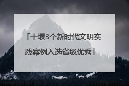 十堰3个新时代文明实践案例入选省级优秀