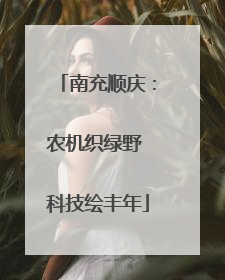 南充顺庆：农机织绿野 科技绘丰年