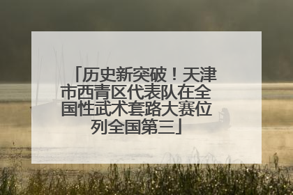 历史新突破！天津市西青区代表队在全国性武术套路大赛位列全国第三