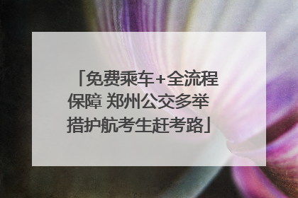 免费乘车+全流程保障 郑州公交多举措护航考生赶考路