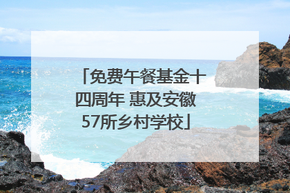 免费午餐基金十四周年 惠及安徽57所乡村学校
