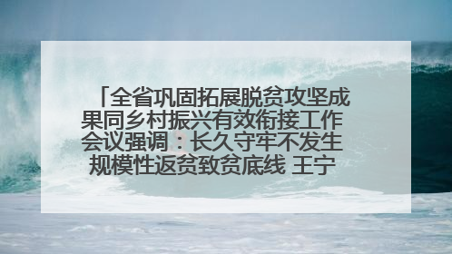 全省巩固拓展脱贫攻坚成果同乡村振兴有效衔接工作会议强调：长久守牢不发生规模性返贫致贫底线 王宁出席并讲话 王予波主持