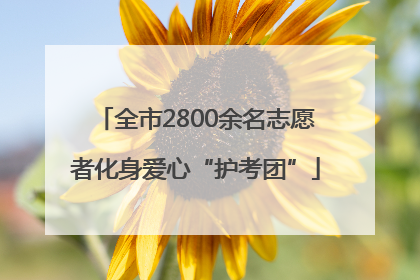 全市2800余名志愿者化身爱心“护考团”