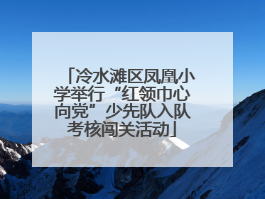 冷水滩区凤凰小学举行“红领巾心向党”少先队入队考核闯关活动