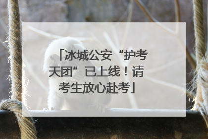 冰城公安“护考天团”已上线！请考生放心赴考