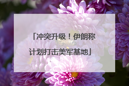冲突升级！伊朗称计划打击美军基地