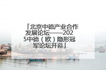 北京中德产业合作发展论坛——2025中德（欧）隐形冠军论坛开幕