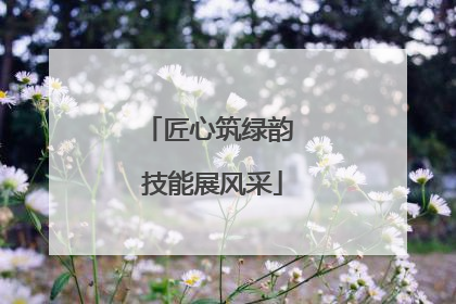匠心筑绿韵 技能展风采