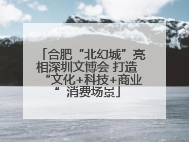 合肥“北幻城”亮相深圳文博会 打造“文化+科技+商业”消费场景