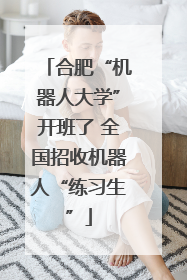 合肥“机器人大学”开班了 全国招收机器人“练习生”