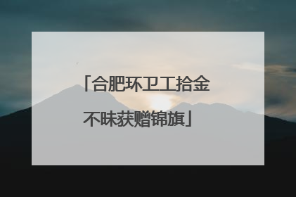 合肥环卫工拾金不昧获赠锦旗