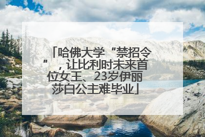 哈佛大学“禁招令”，让比利时未来首位女王、23岁伊丽莎白公主难毕业