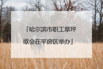 哈尔滨市职工草坪歌会在平房区举办