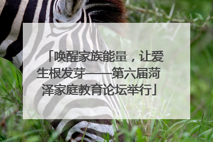 唤醒家族能量，让爱生根发芽——第六届菏泽家庭教育论坛举行