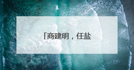 商建明，任盐城市副市长
