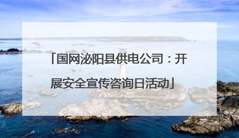 国网泌阳县供电公司：开展安全宣传咨询日活动