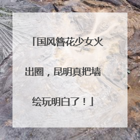 国风簪花少女火出圈，昆明真把墙绘玩明白了！