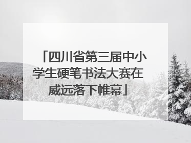 四川省第三届中小学生硬笔书法大赛在威远落下帷幕