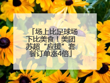 场上比足球场下比美食！美团苏超“应援”套餐订单涨4倍