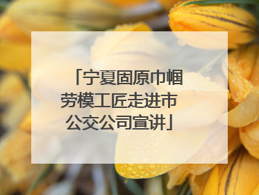 宁夏固原巾帼劳模工匠走进市公交公司宣讲