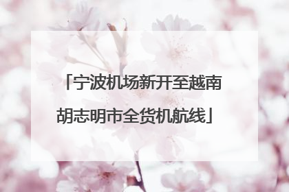 宁波机场新开至越南胡志明市全货机航线