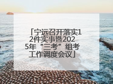 宁远召开落实12件实事暨2025年“三考”组考工作调度会议