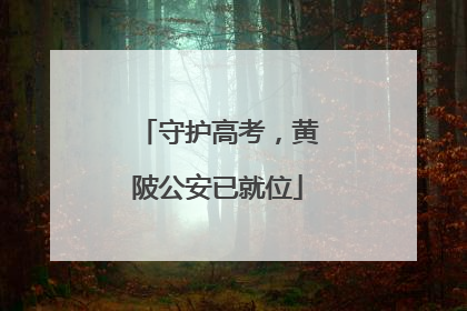 守护高考，黄陂公安已就位
