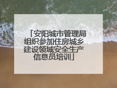 安阳城市管理局组织参加住房城乡建设领域安全生产信息员培训
