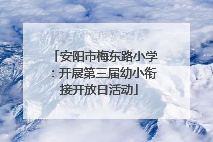 安阳市梅东路小学：开展第三届幼小衔接开放日活动