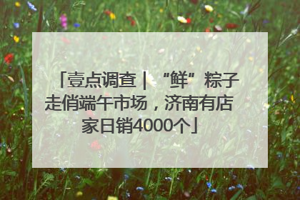 壹点调查｜“鲜”粽子走俏端午市场，济南有店家日销4000个