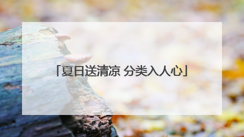夏日送清凉 分类入人心