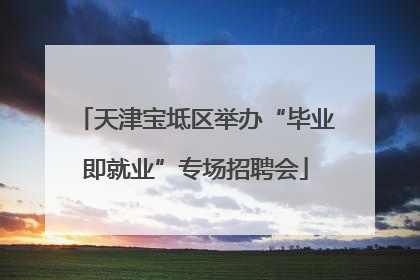 天津宝坻区举办“毕业即就业”专场招聘会