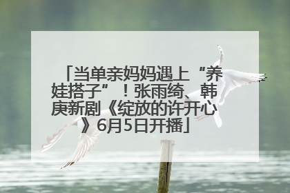 当单亲妈妈遇上“养娃搭子”！张雨绮、韩庚新剧《绽放的许开心》6月5日开播