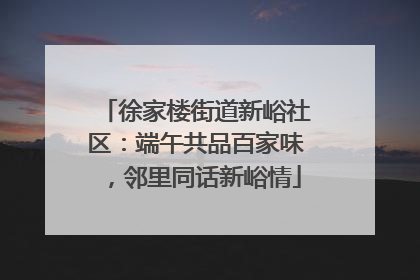 徐家楼街道新峪社区：端午共品百家味，邻里同话新峪情