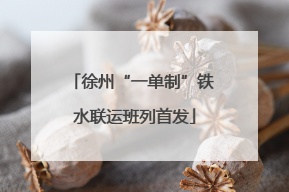 徐州“一单制”铁水联运班列首发