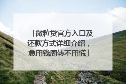 微粒贷官方入口及还款方式详细介绍，急用钱周转不用慌