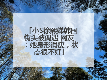 小S徐熙娣韩国街头被偶遇 网友：她身形消瘦，状态很不好