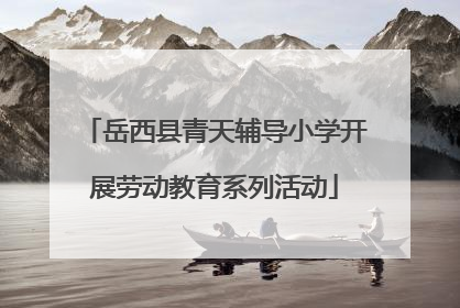 岳西县青天辅导小学开展劳动教育系列活动