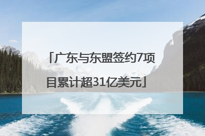 广东与东盟签约7项目累计超31亿美元