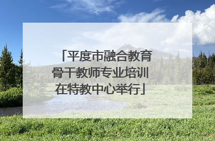 平度市融合教育骨干教师专业培训在特教中心举行