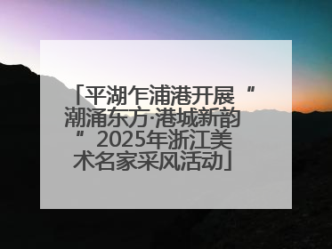 平湖乍浦港开展“潮涌东方·港城新韵”2025年浙江美术名家采风活动
