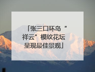 张三口环岛“祥云”模纹花坛呈现最佳景观
