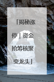 揭秘涨停｜资金抢筹核聚变龙头