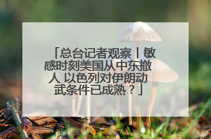 总台记者观察丨敏感时刻美国从中东撤人 以色列对伊朗动武条件已成熟？