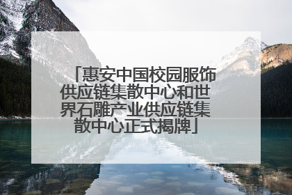 惠安中国校园服饰供应链集散中心和世界石雕产业供应链集散中心正式揭牌