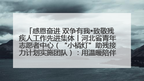 感恩奋进 双争有我•致敬残疾人工作先进集体丨河北省青年志愿者中心（“小橘灯”助残接力计划实施团队）：用温暖陪伴，守护特殊孩子成长